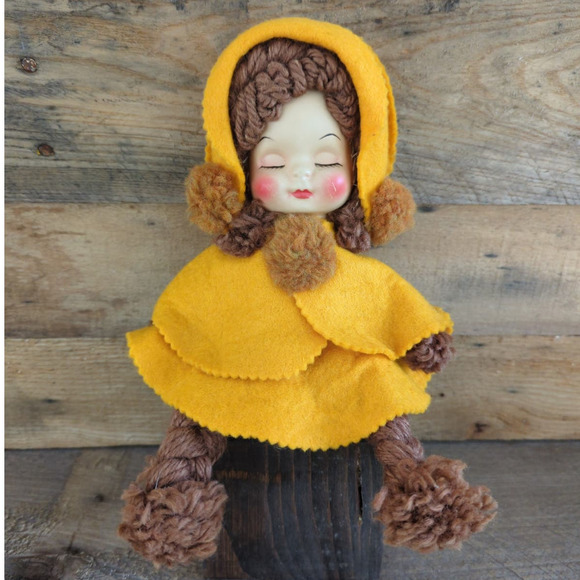 Vintage Handmade Alternating Faces Little Girl Doll - Picture 6 of 11